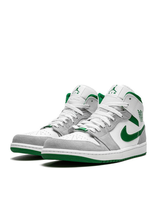 Air  1 Retro Mid SE Herren Stiefel White / Neutral Grey / Lucky Green