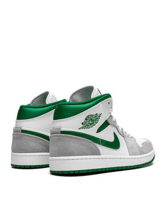 Air  1 Retro Mid SE Herren Stiefel White / Neutral Grey / Lucky Green
