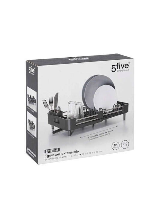 5Five Sink Strainer Plastic Black 50x35x13cm