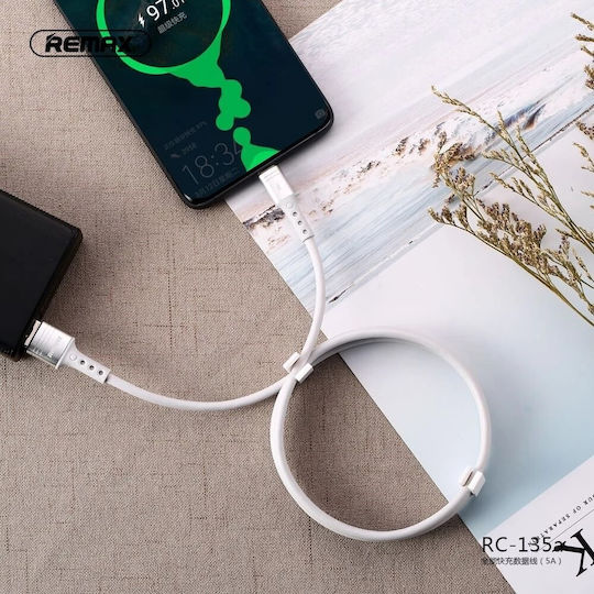 Remax Cablu USB 2.0 USB-C Masculin - USB-A Power Delivery Alb 1m