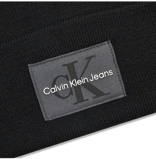 Monogram Beanie Căciulă Tricotată Pentru Femei În Culoare Neagră