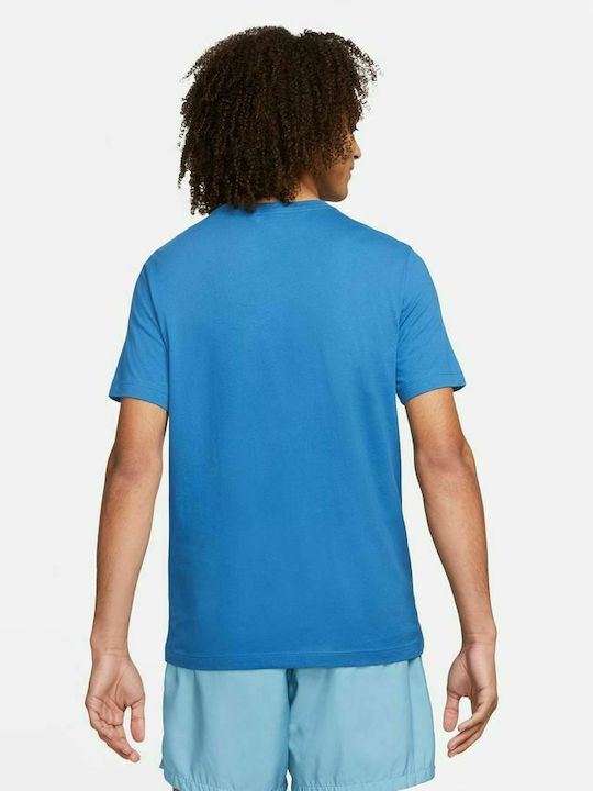 Nike Icon Futura Bărbați T-shirt Sportiv cu Mânecă Scurtă Albastru