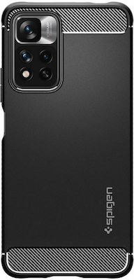 Spigen Rugged Armor Back Cover Σιλικόνης Matte Black (Redmi Note 11 Pro+ 5G)