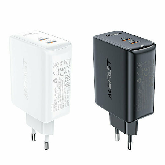 Acefast Φορτιστής Χωρίς Καλώδιο με 2 Θύρες USB-C 50W Power Delivery / Quick Charge 4.0 Λευκός (A29)