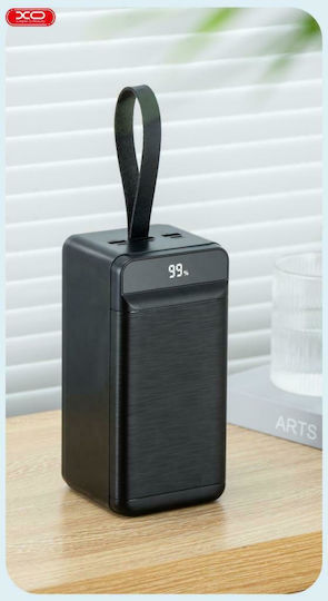 XO PR159 Power Bank 60000mAh 18W με 2 Θύρες USB-A και Θύρα USB-C Μαύρο