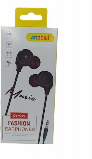 Andowl QY-9029 In-ear Handsfree with 3.5mm Connector Black