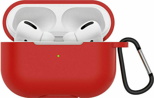 Silicone Case with Keychain Red for Apple AirPods 3