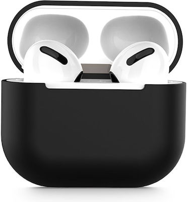 Hülle Silikon mit Haken in Schwarz Farbe für Apple AirPods 3