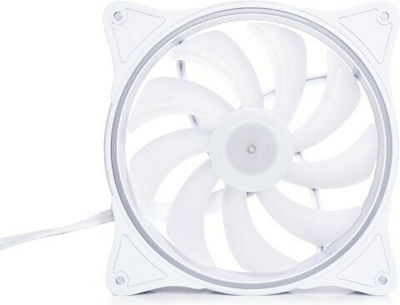 Alphacool Rise Aurora 140mm 4-Pin PWM ARGB Lighting Case Fan White