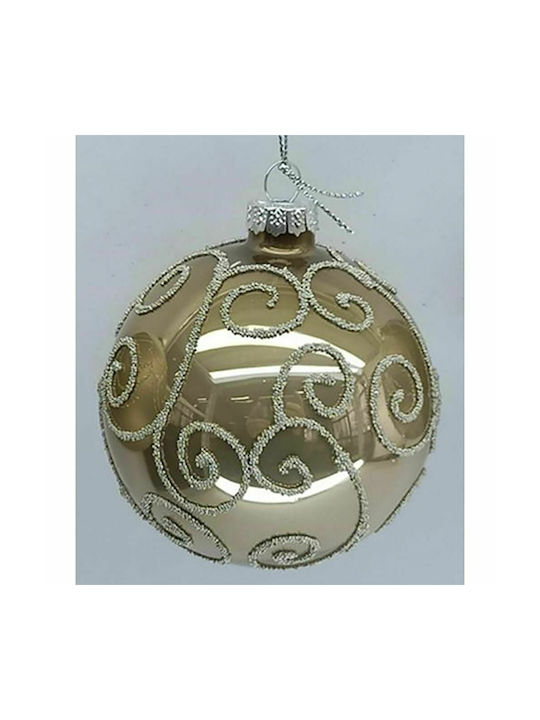 Iliadis Christmas Glass Ball Ornament Gold 10x10cm 4pcs