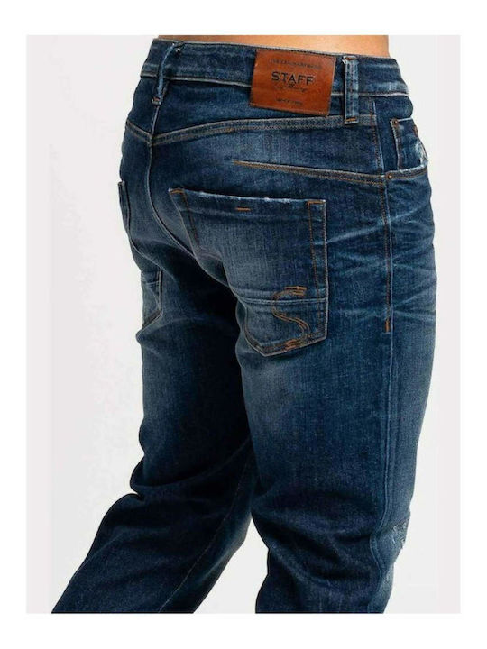 Simon Men's Jeans Pants with Slim Fit Blue