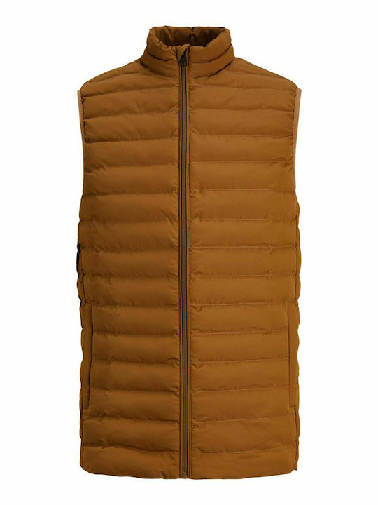 Sleeveless Jacket Puffer Windproof Orange