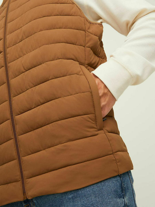 Sleeveless Jacket Puffer Windproof Orange