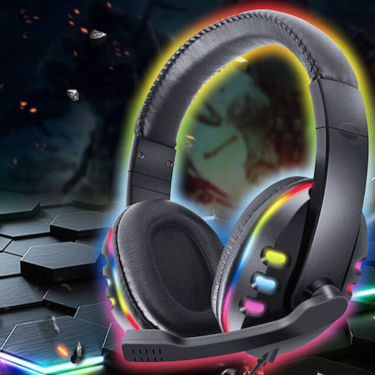 Ezra GE07 Over Ear Gaming Headset cu conexiune 3,5mm / USB Negru