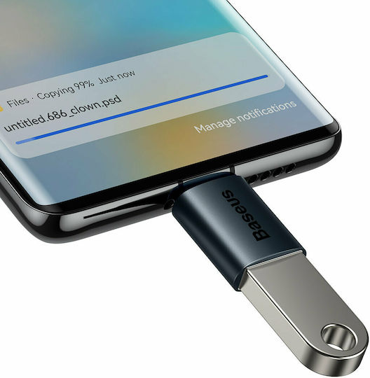 Baseus Ingenuity Конвертор USB-C мъжки към USB-A женски Син 1 брой