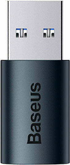 Baseus Ingenuity Конвертор USB-A мъжки към USB-C женски Син 1бр
