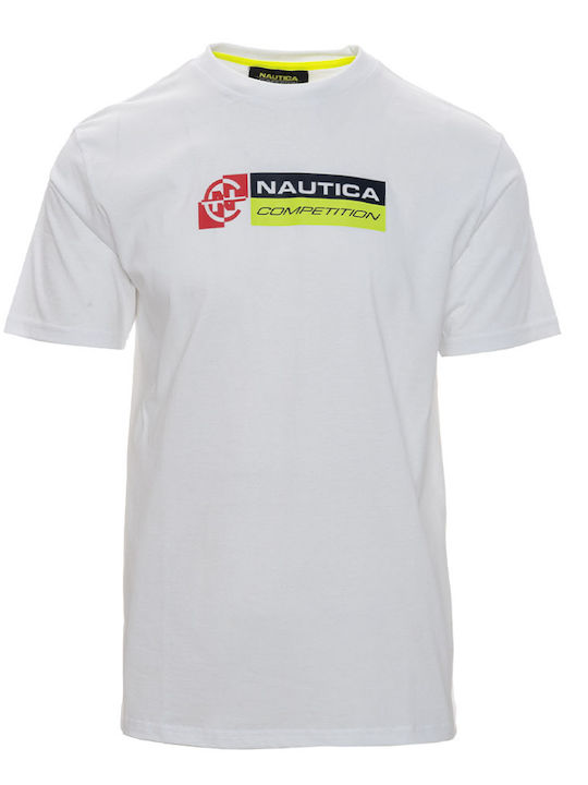 Nautica T-shirt Bărbătesc cu Mânecă Scurtă Alb