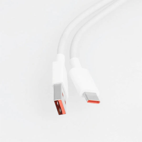 Xiaomi USB 2.0 Cable USB-C male - USB-A Λευκό 1m 4501000021PG Bulk