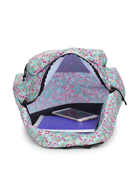 Eastpak Padded Pak'r School Bag Backpack Junior High-High School Ditsy Turquoise 24Liters