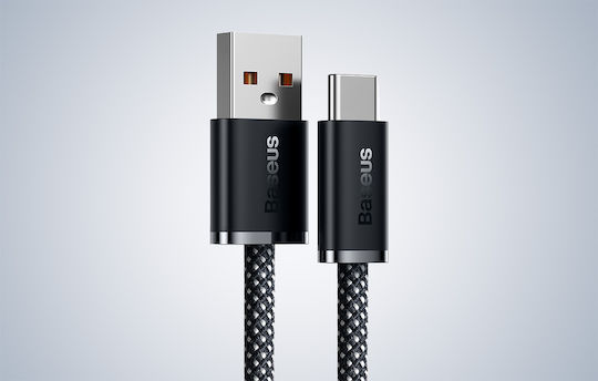 Baseus Dynamic Braided Regular USB 2.0 Cable USB-C Male - USB-A 100W Gray 1m CALD000616