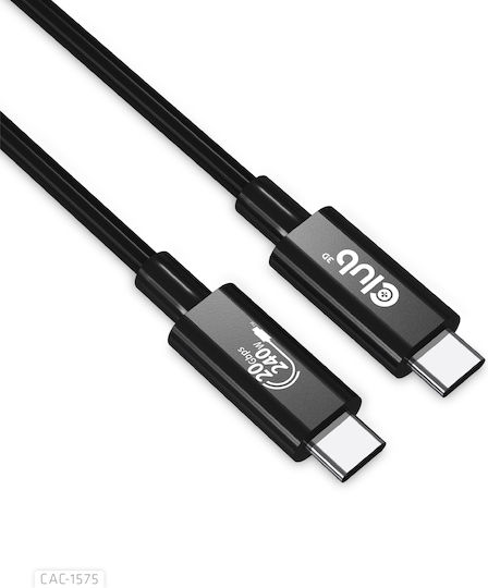 Club3D USB 4 Video Cable USB-C male - USB-C 240W PD Μαύρο 2m CAC-1575
