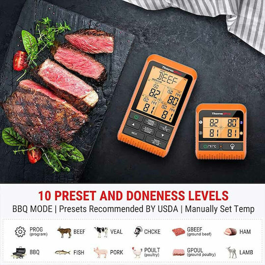 Thermo Pro Wireless Дигитален Термометър за храна Готвене с игла