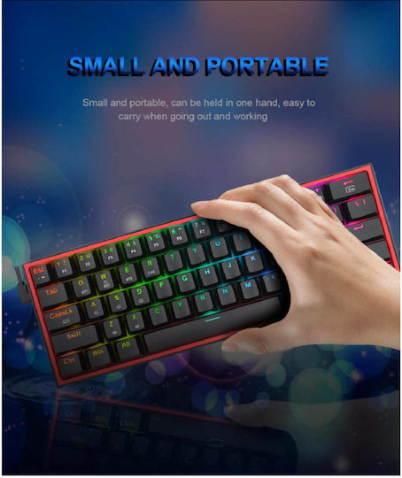 Redragon K616 RGB Fizz Pro Ασύρματο Gaming Μηχανικό Πληκτρολόγιο Tenkeyless με Custom Red διακόπτες και RGB φωτισμό (Αγγλικό US)