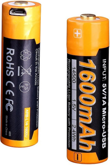 Fenix Baterie Reîncărcabilă 14500 Li-ion 1600mAh 1.5V 1buc