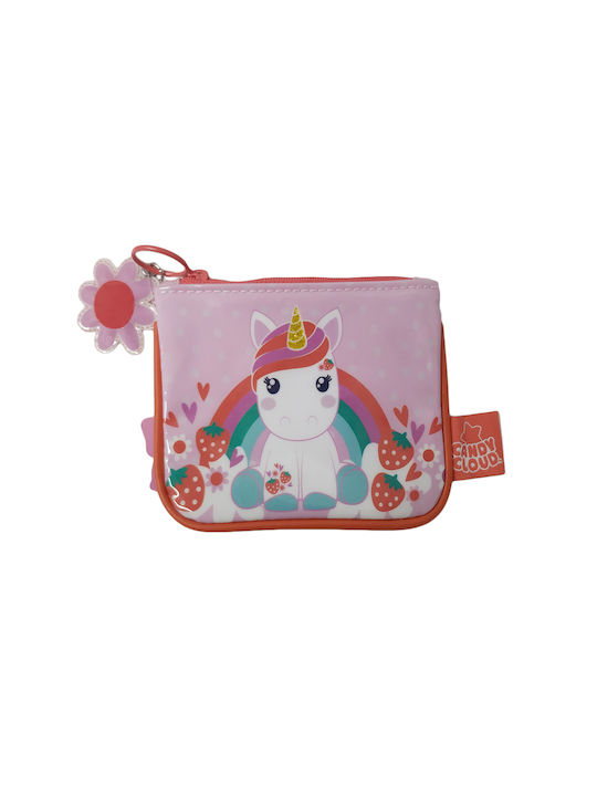 Graffiti Candy Cloud Kids' Wallet Coin with Zipper for Girl Pink CCF035