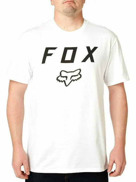 Fox Legacy Moth Men's Athletic T-shirt Short Sleeve White