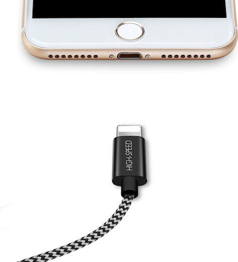 Dux Ducis DUX DUCIS K-One Family Cable Braided USB-A to Lightning Cable Black 3m
