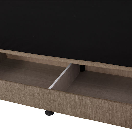 Andri Dreisitzer Sofa mit Stauraum in Braun 180x72x77cm