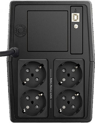 Infosec X2 LCD Touch 1250 UPS Line-Interactive 1250VA 600W with 4 Schuko Power Plugs