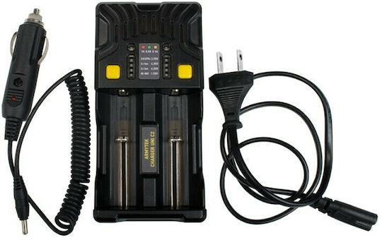 Armytek Uni C2 Зарядно Устройство За 2 Батерии Li-ion/Ni-Cd/Ni-MH/Ni-Zn Размер AA/AAA/D/18650/16340/26650/14500
