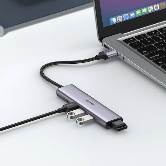 Ugreen Hub 4 Ports USB 3.0 with USB-A Connection Silver