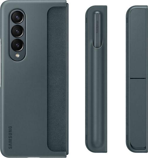 Samsung Standing Cover with Pen Silicone Back Cover Green (Galaxy Z Fold4)