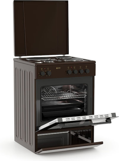 Thermogatz TGS E124 BR Turbo Aragaz 60lt cu Plite Emailate L60cm. Coffee