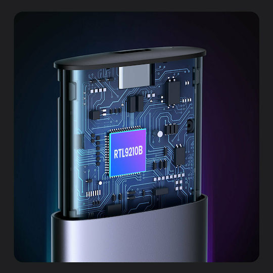 Ugreen CM400 Θήκη για Σκληρό Δίσκο M.2 PCI Express NVME με σύνδεση Type-C σε Γκρι χρώμα