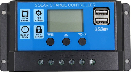 Optum PWM 30A Dual USB Solar Panel Battery Regulator PWM