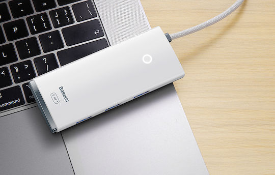 Baseus Lite Series USB-C Dockingstation für Laptops mit HDMI Weiß
