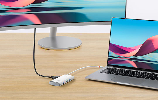 Baseus Lite Series USB-C Dockingstation für Laptops mit HDMI Weiß