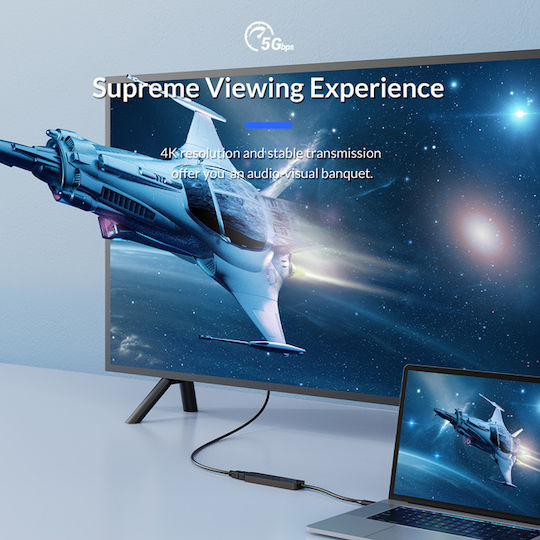 Orico MDK-5P USB-C Докинг станция с HDMI 4K Сив
