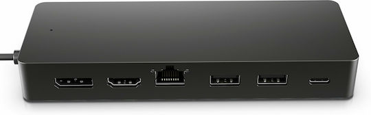 HP USB-C Docking Station με HDMI/DisplayPort 4K PD Ethernet Μαύρο (50H55AA)