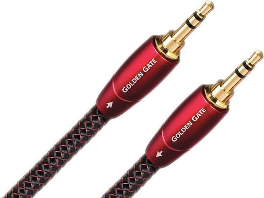 Audioquest Audio Cable 3.5mm Male - 3.5mm Male Black 1m with Gold Plated Terminals Golden Gate