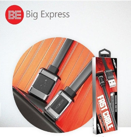 Moxom MX-CB45 Regular USB 2.0 to micro USB Cable Μαύρο 1m (DRK0300MXCB45MICRO)
