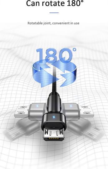 Usams SJ478 1m Angle (90°) / Braided USB 2.0 to micro USB Cable Green (SJ478USB02)