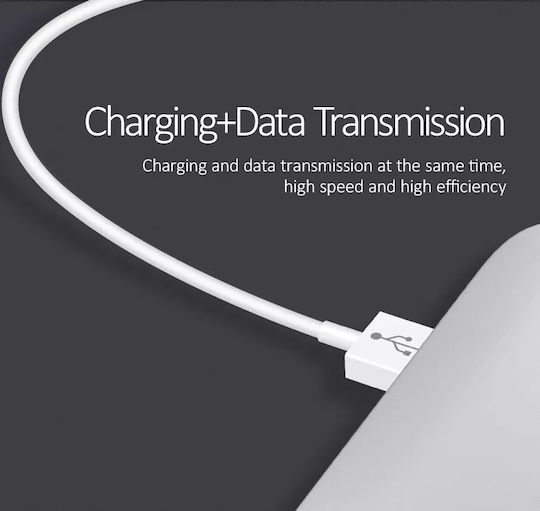 Usams SJ284 Regular USB 2.0 to micro USB Cable Λευκό 1m (SJ284USB01)