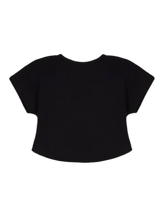 Lapin Kids Crop Top Short Sleeve Navy Blue