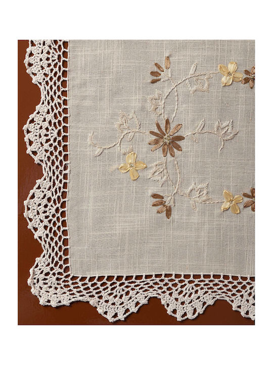 Silk Fashion Ράνερ με Κέντημα Σετ 3τμχ 313 Μπεζ 45x110εκ.