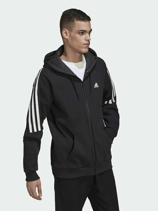 Future Icons 3-Stripes Sweatshirt mit Kapuze Schwarz